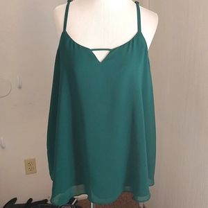Green chiffon swing tank
